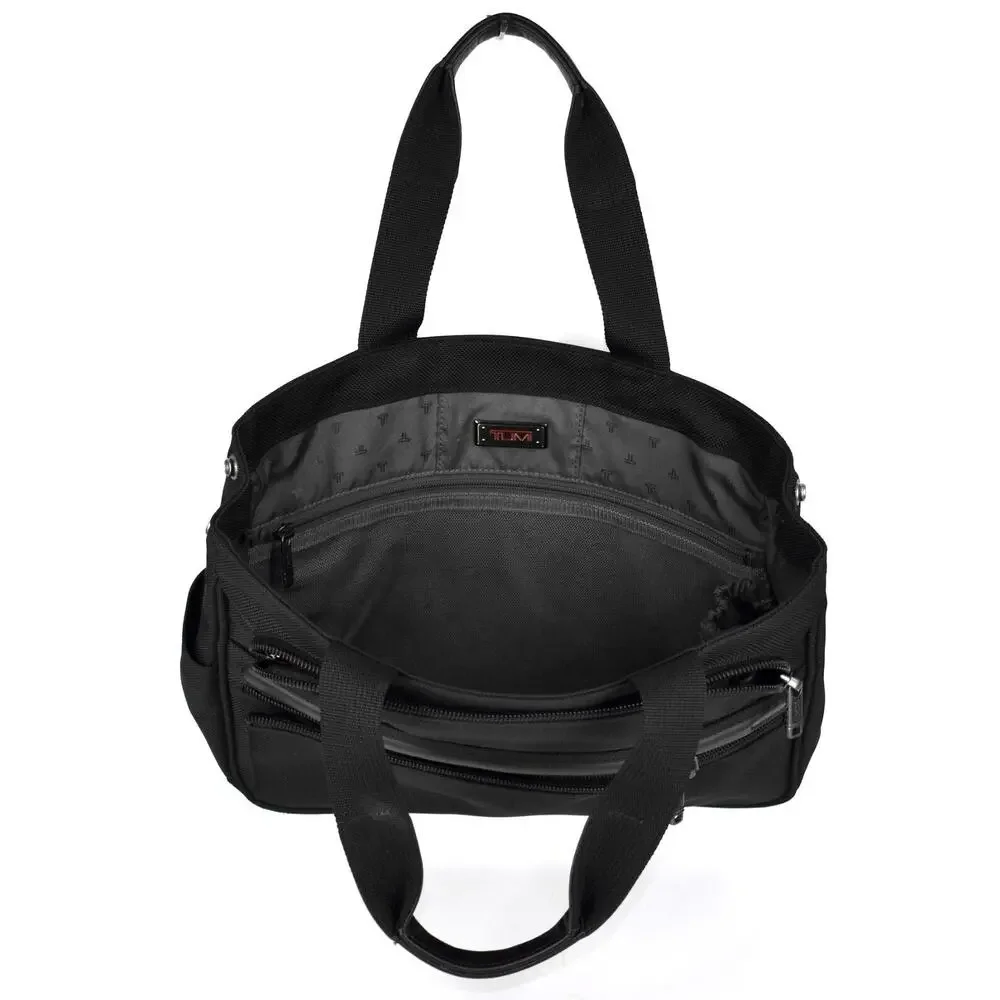 C5 Auth TUMI Voyageur Dara Black Ballistic Nylon Courier Tote Bag Style 26190D4
